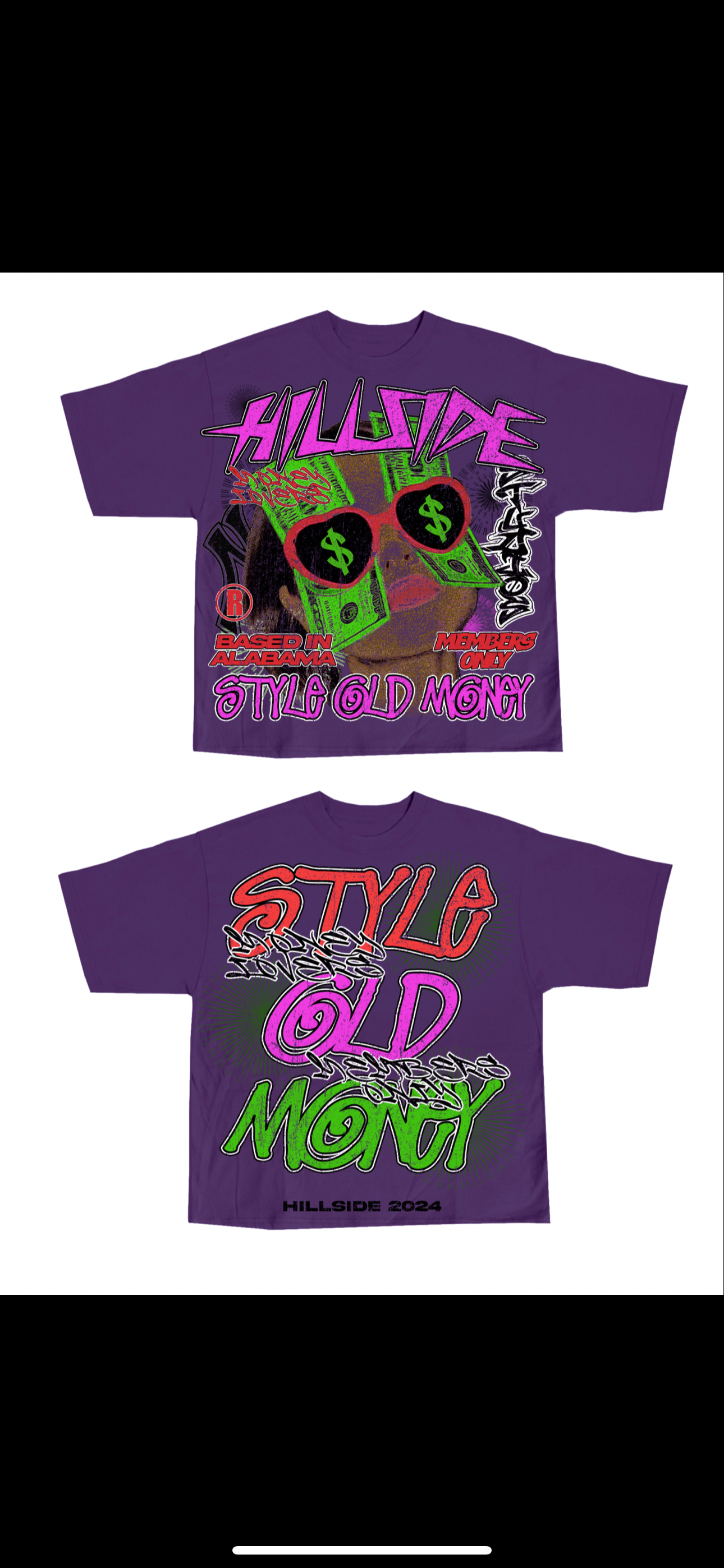 Purple Hillside S.O.M Oversized T-Shirt
