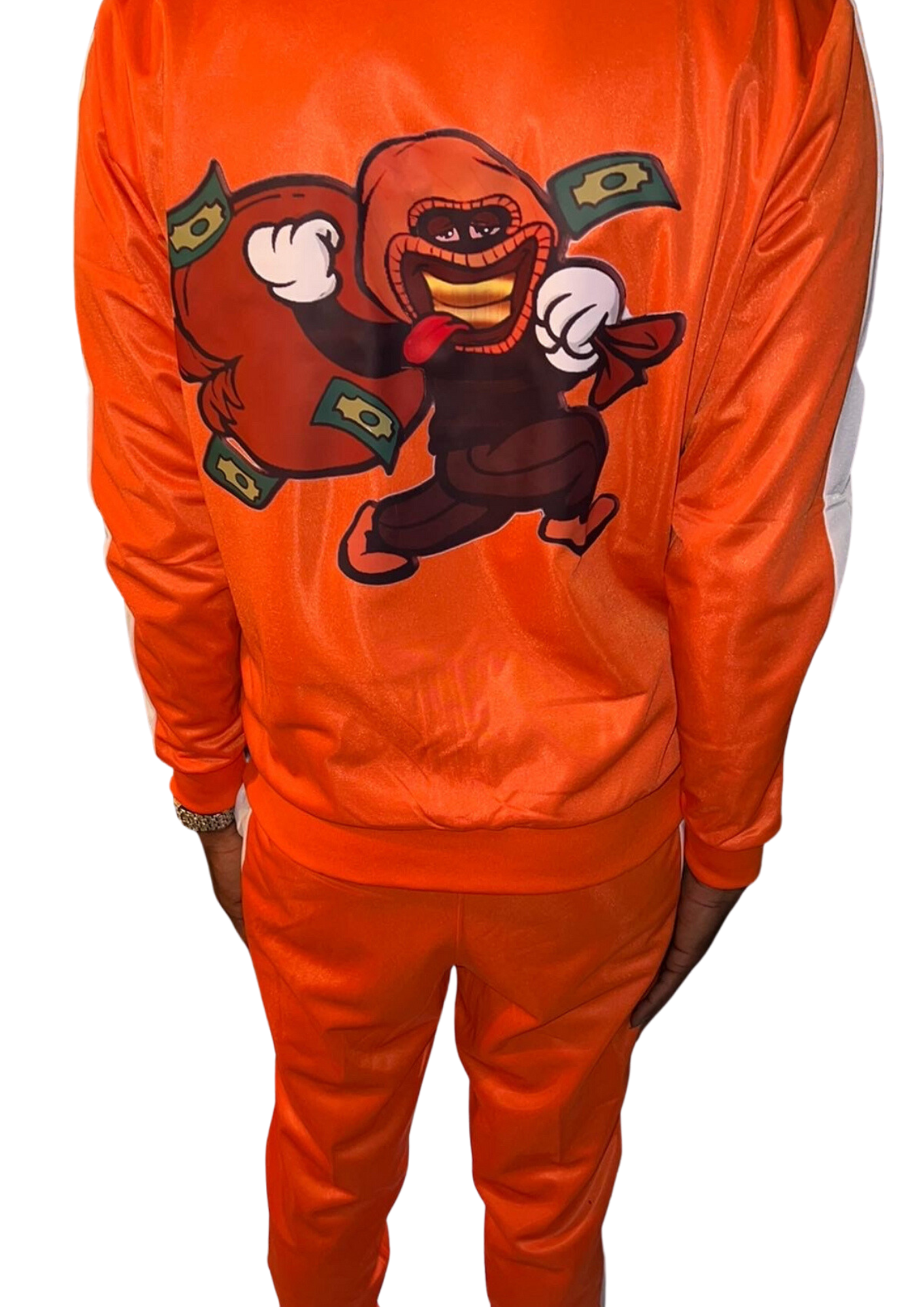 Broke 2 Rich Orange Tracksuit
