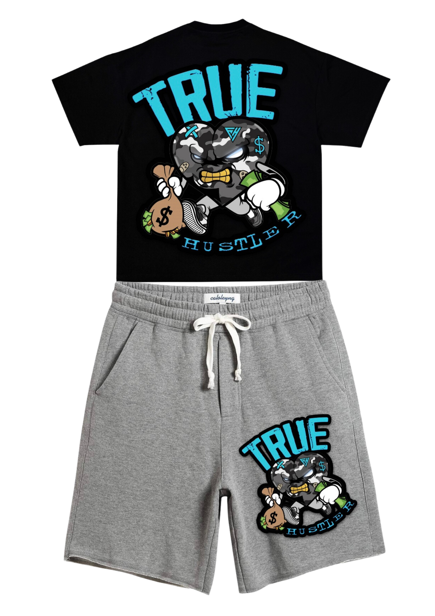 Light Blue “True Hustler” Summer Set