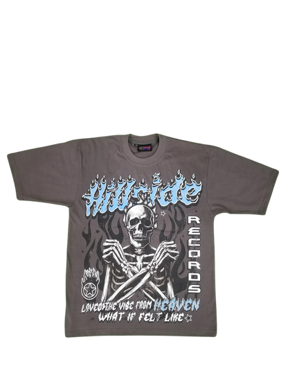 Gray & light blue“ Reach Your Inner Peace “ T-Shirt