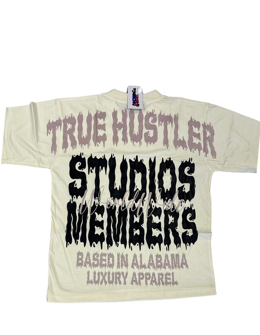 Cream & Black True Hustler Studios T-Shirt