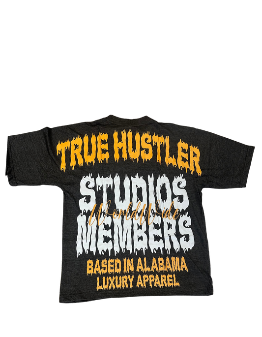 Gray & Orange True Hustler Studios T-Shirt