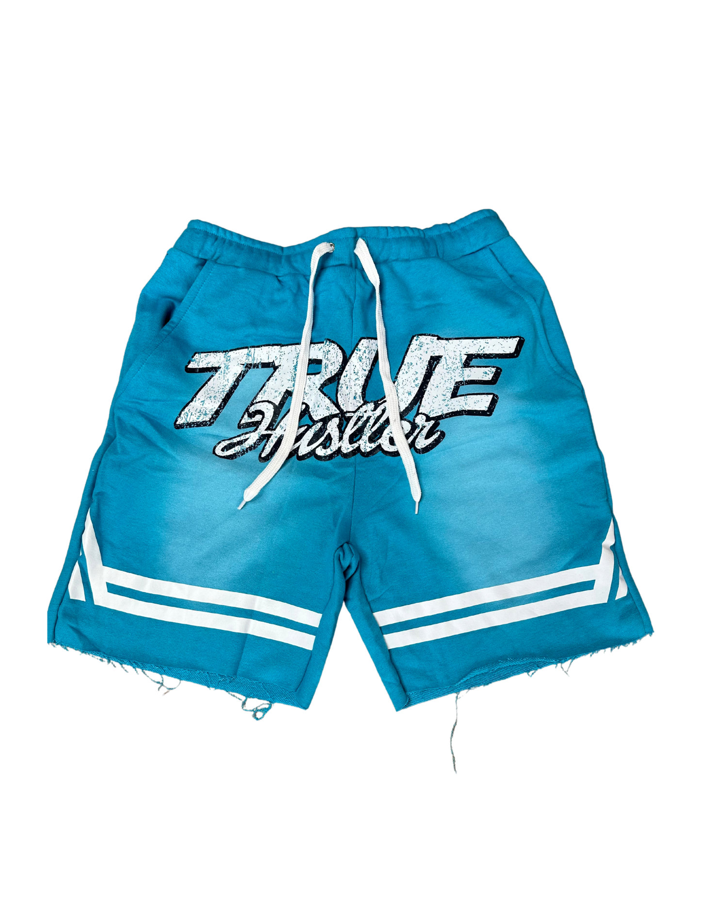 Light Blue True Hustler “Money Is The Motive” Shorts