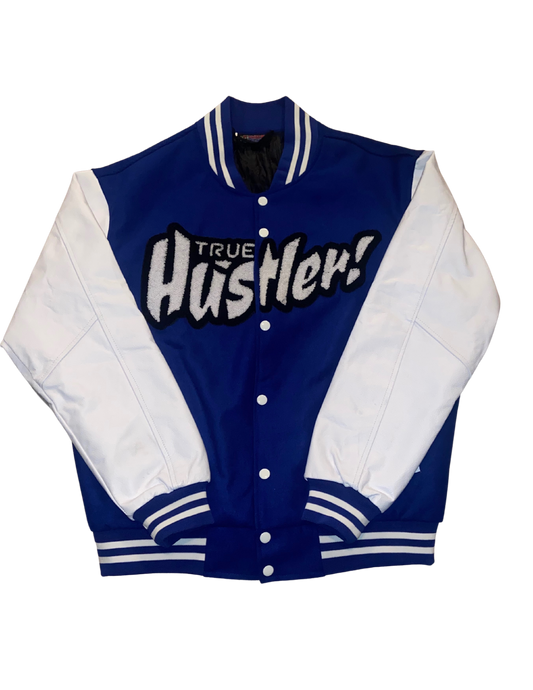 Blue “True Hustler Varsity Jacket”