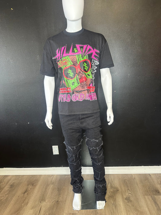 “Black Hillside S.O.M Oversized T-Shirt