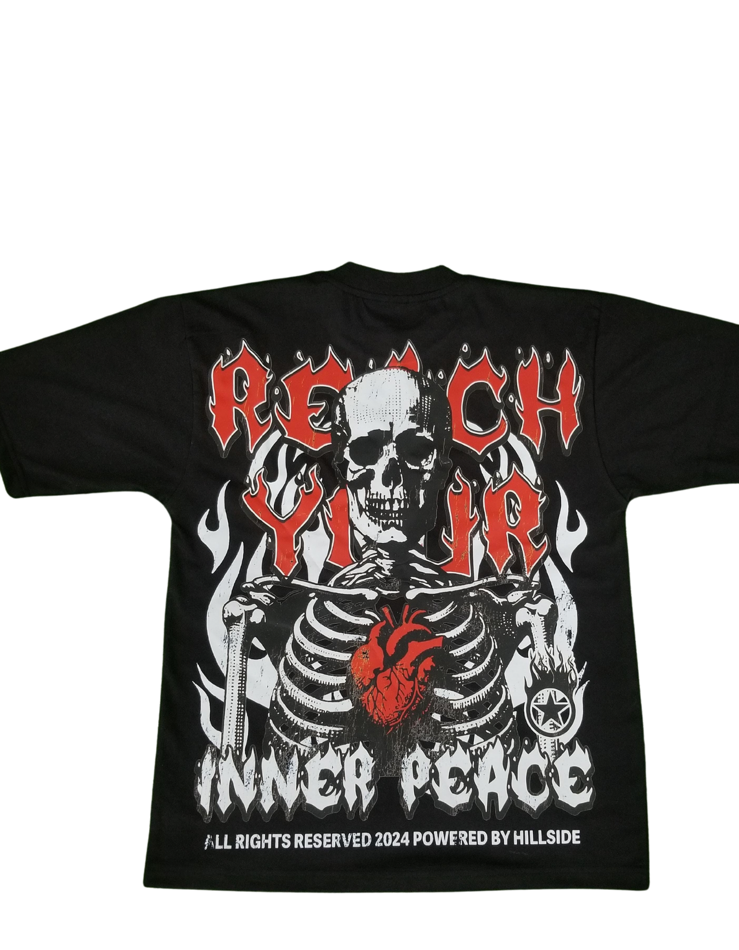 Black & Red “ Reach Your Inner Peace “ T-Shirt