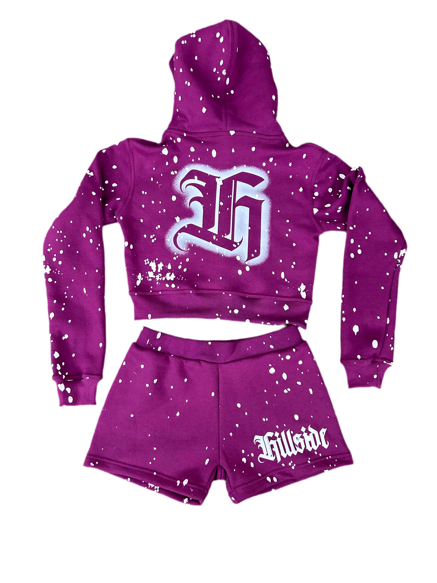 Womens Purple Hillside Hoodie/Short Set