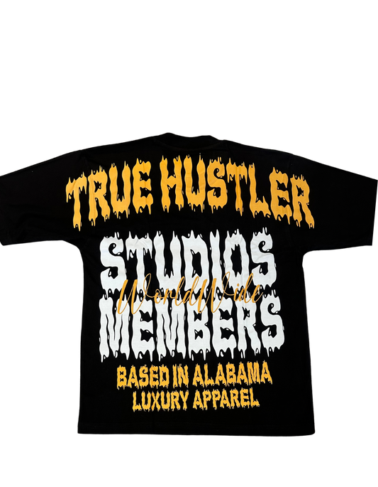 Black & Orange True Hustler Studios T-Shirt