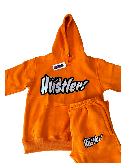 Orange “True Hustler Stacked Pants Set “