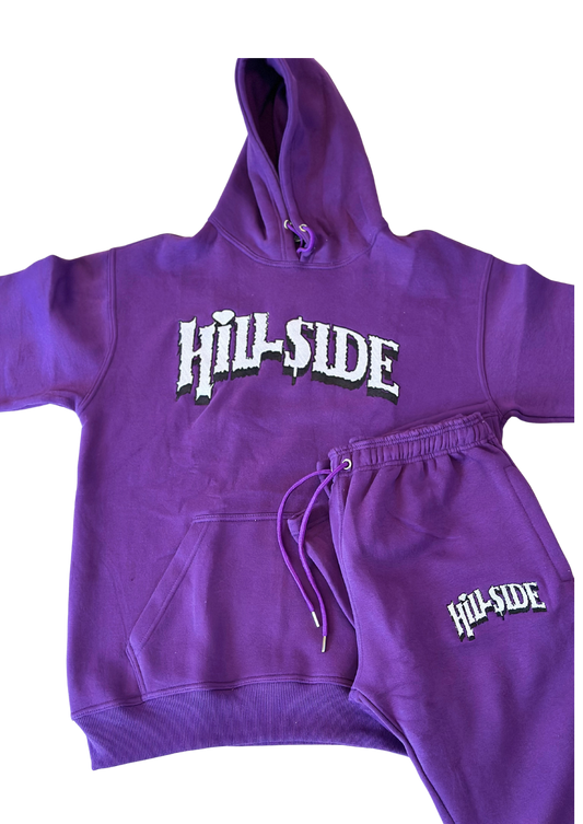 Purple “Hillside Stacked Pants Set”