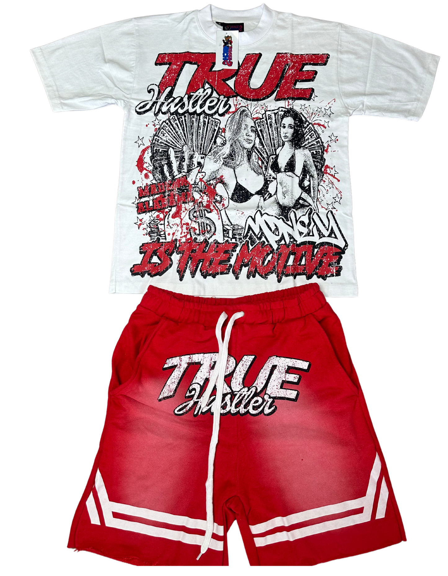 Red True Hustler “ Money is the Motive” Set